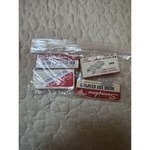 Vintage Swingline Tot 50 Staple Refills Lot 1000 Staples Mini Stapler USA